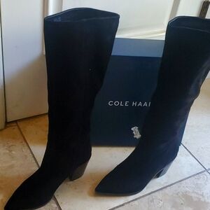 Cole Haan Black Suede Boots